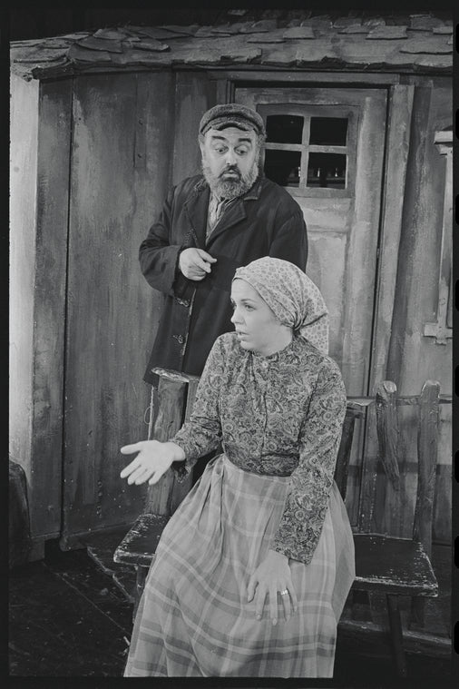 Joe Cusanelli and Laura Stuart in the stage production Fiddler on the Roof
