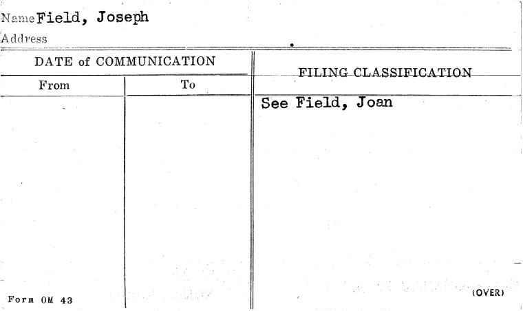 Field, Joseph