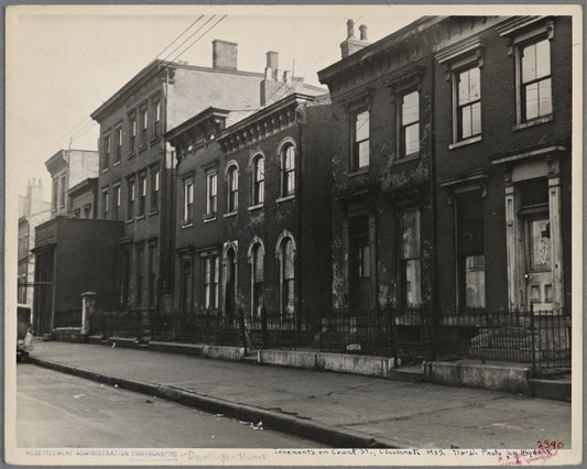 Houses on Court Street. Cincinnati, Ohio.