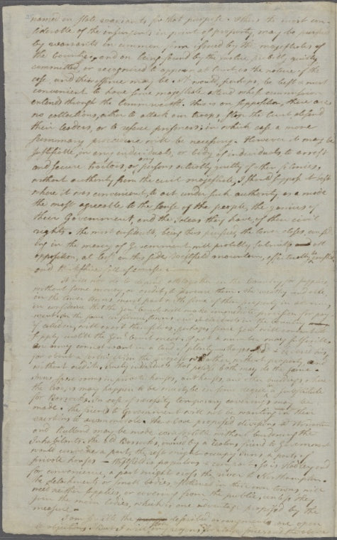 Letter to James Bowdoin, Governor of Massachusetts
