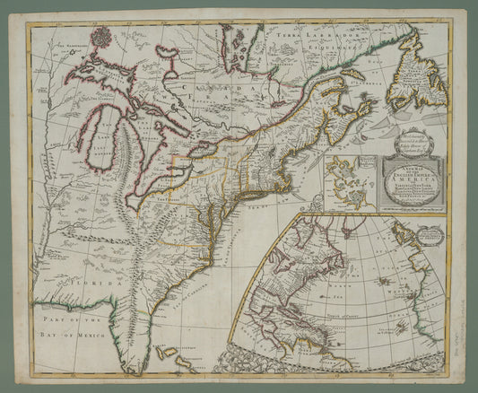 A new map of the English empire in America: viz. Virginia, Maryland, Carolina, New York, New Iarsey, New England, Pennsylvania, Newfoundland, New France &c.