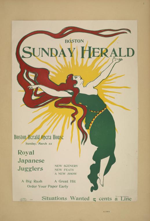 Boston Sunday herald. Boston herald opera house. Sunday, March 22.