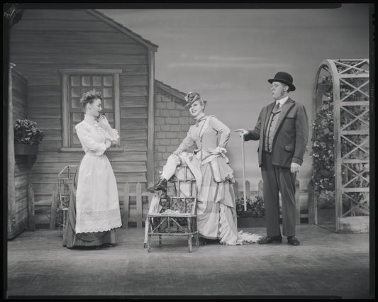 Jan Clayton as Julie Jordan, Jean Darling as Carrie Pipperidge, and Eric Mattson as Enoch Snow in Carousel