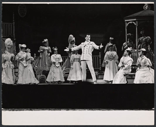 Bruce Yarnell and cast in the stage production Annie Get Your Gun