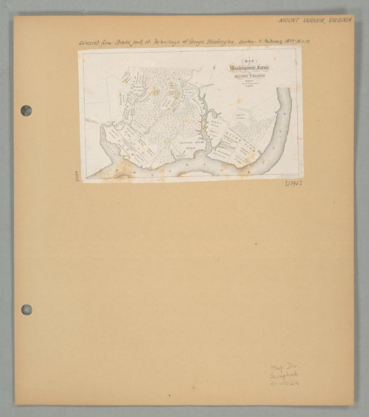 Map of Washington's farms at Mount Vernon