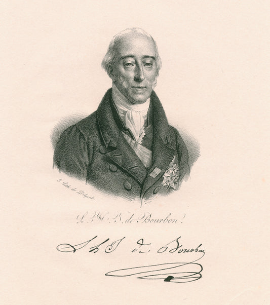 Louis-Henri-Joseph de Bourbon. Louis-Henri-Joseph de Bourbon [signature]