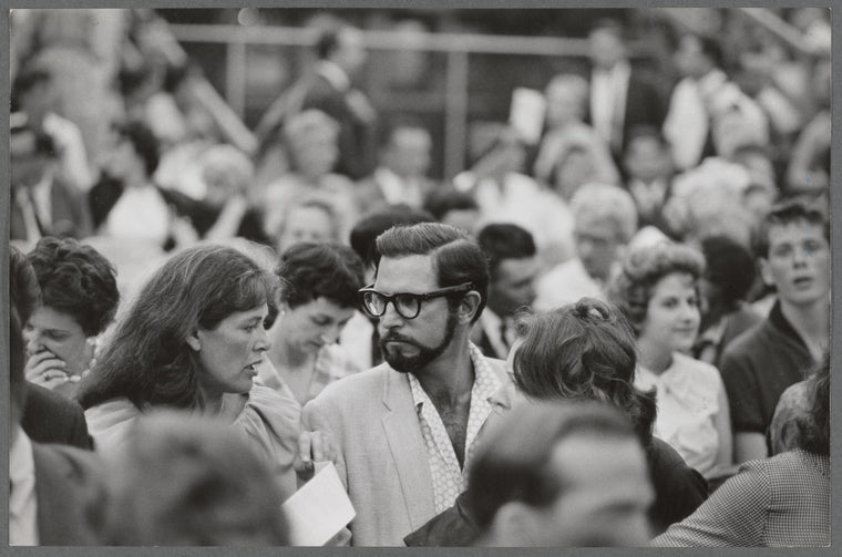 Shakespeare in the Park, actors Colleen Dewhurst and J. D. Cannon in the audience