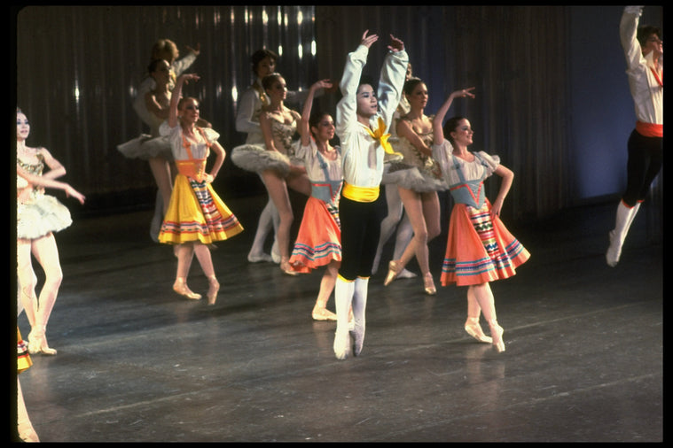 New York City Ballet production of "Capriccio Italien" performed by students of the School of American Ballet, Gen Horiuchi center, choreography by Peter Martins (New York)