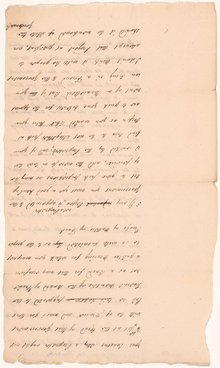 Letter to an unidentified recipient