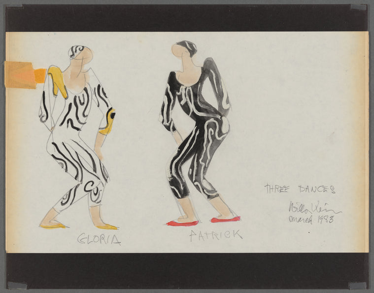 3 Dances: Costume sketch for Gloria, Patrick