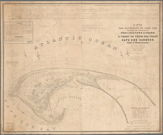 A map of the extremity of Cape Cod: including the townships of Provincetown & Truro, with a chart of their sea coast and of Cape Cod Harbour, State of Massachusetts