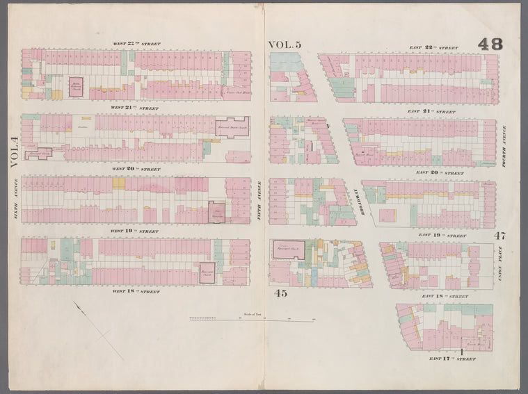 Map bounded by West 22nd Street, East 22nd Street, Fourth Avenue, Union Square North, Broadway, East 18th Street, West 18th Street, Sixth Avenue