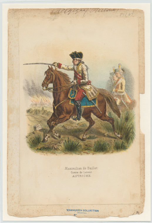 Maximilian de Baillet. Comte de Latour. Autriche