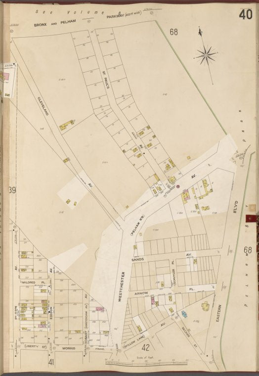 Bronx, V. A, Plate No. 40 [Map bounded by Bronx and Pelham Parkway, Eastern Blvd., Morris Park Ave., Pilgrim Ave.]