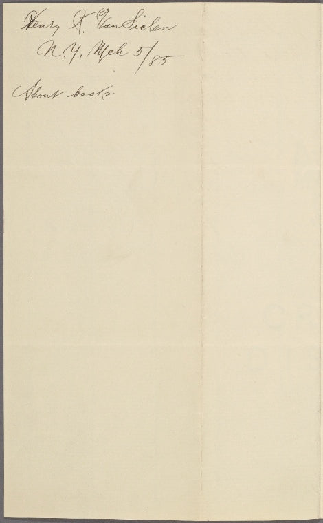 Bibliopole/Henry K. Van Siclen