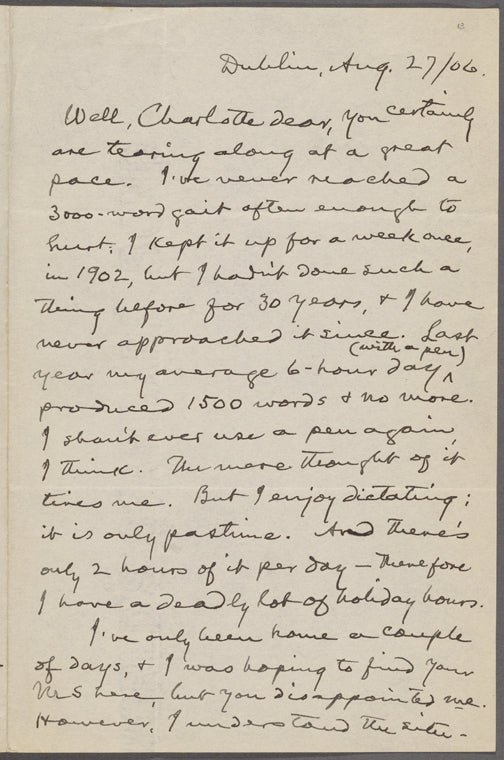 [Teller], Charlotte, ALS. [Jul. 31, 1906].