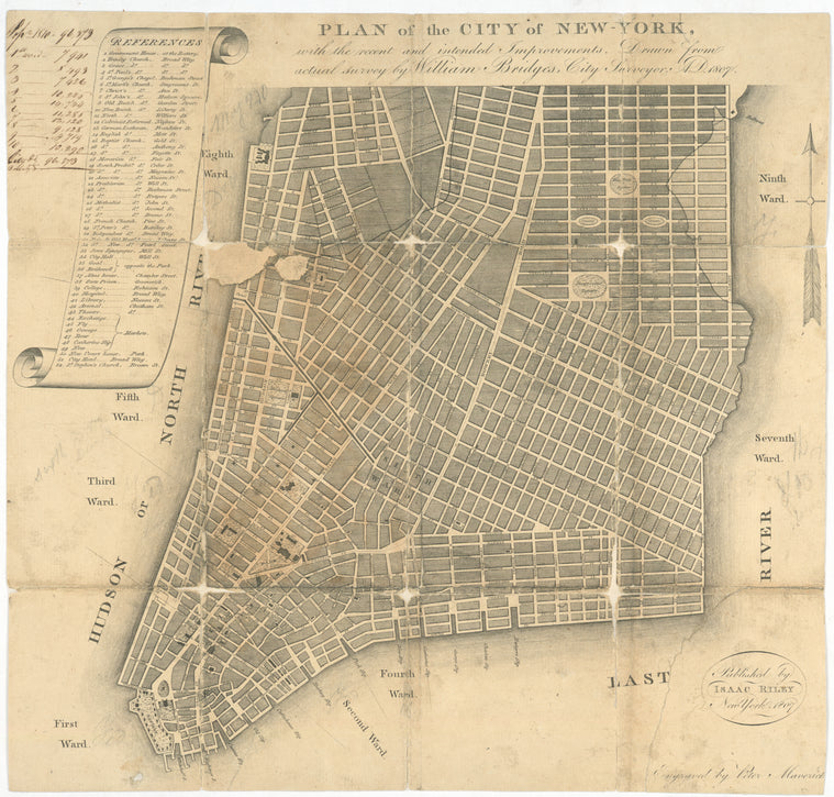 Plan of the city of New-York : with the recent and intended improvements