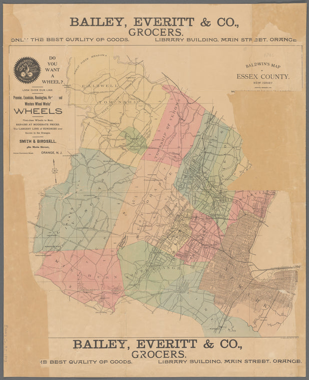 Baldwin's map of Essex County, New Jersey: compiled expressly for Baldwin's Directory of the Oranges and the township of Essex Co.