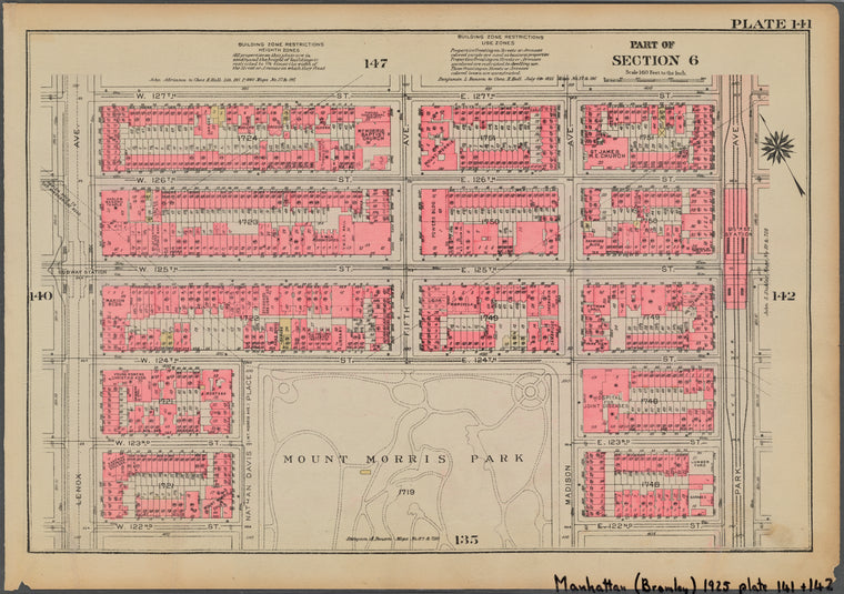 Bounded by W. 127th Street, E. 127th Street, Park Avenue, E. 122nd Street, Mount Morris Park, W. 122nd Street and Lenox Avenue