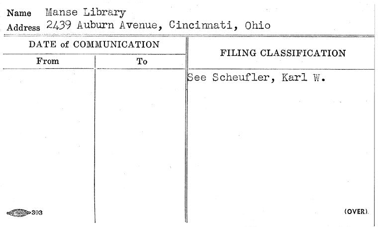 Manse Library