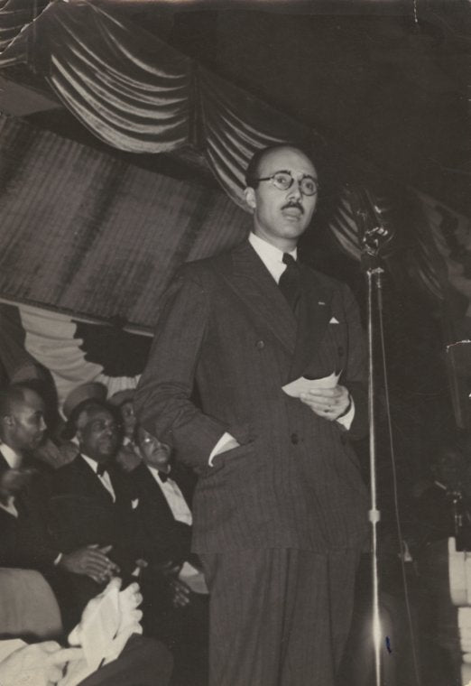William T. Andrews delivering address