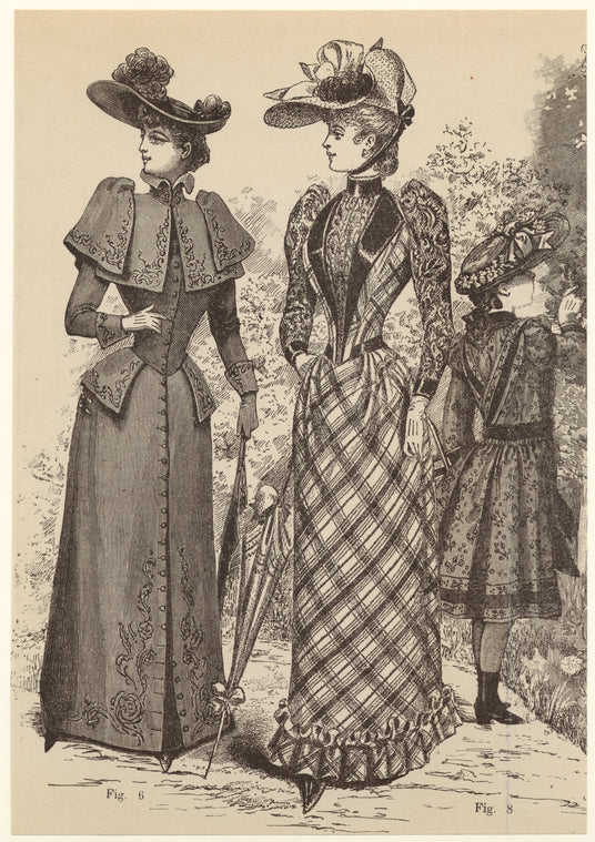 Women and a girl outdoors, United States, 1890s