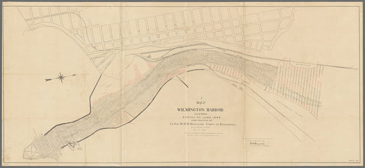 Map of Wilmington Harbor, California : survey of June 1893 under the direction of Lt. Col. W.HH. Benyaurd, Corps of Engineers by L.C. Easton, Asst. engr.