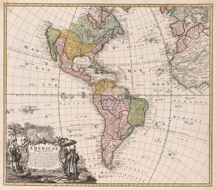 Americae mappa generalis : secundum legitimas projectionis stereographicae regulas ...