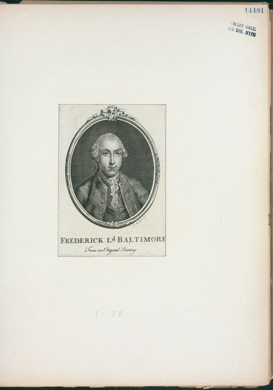 Frederick Ld. Baltimore.