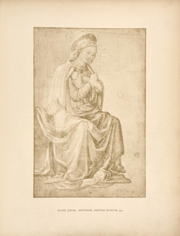 Botticini, British museum, 590. [Study for coronation, with the blessed virgin.]