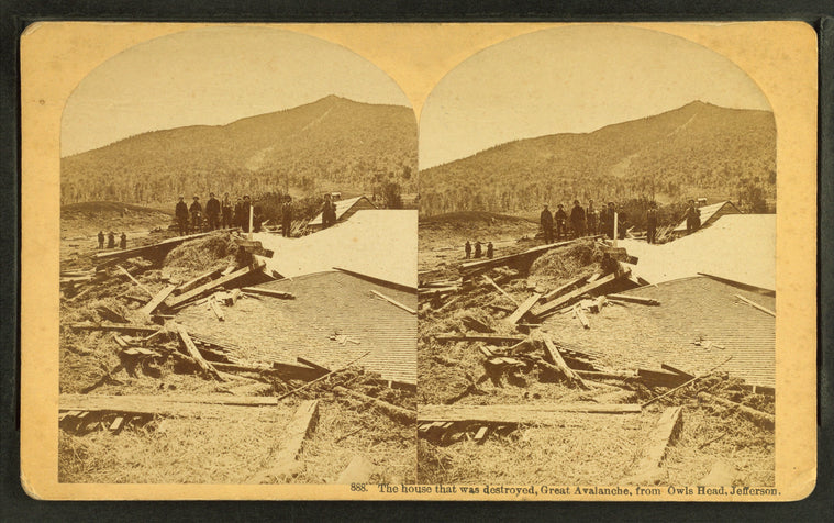 The House that was destroyed, Great Avalanche, from Owl's Head,  Jefferson.