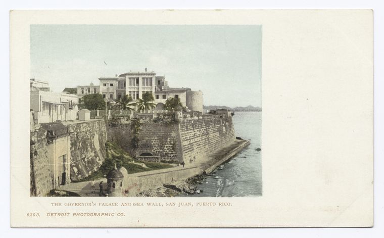 The Governor's Palace and Sea Wall, San Juan, P. R.