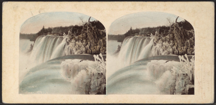 American Fall, Niagara, from Goat Island. Winter Scene.