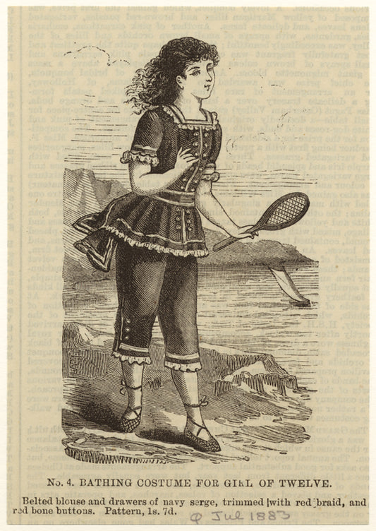 Bathing costume for girl of twelve