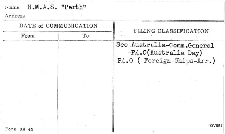 H.M.A.S. "Perth"