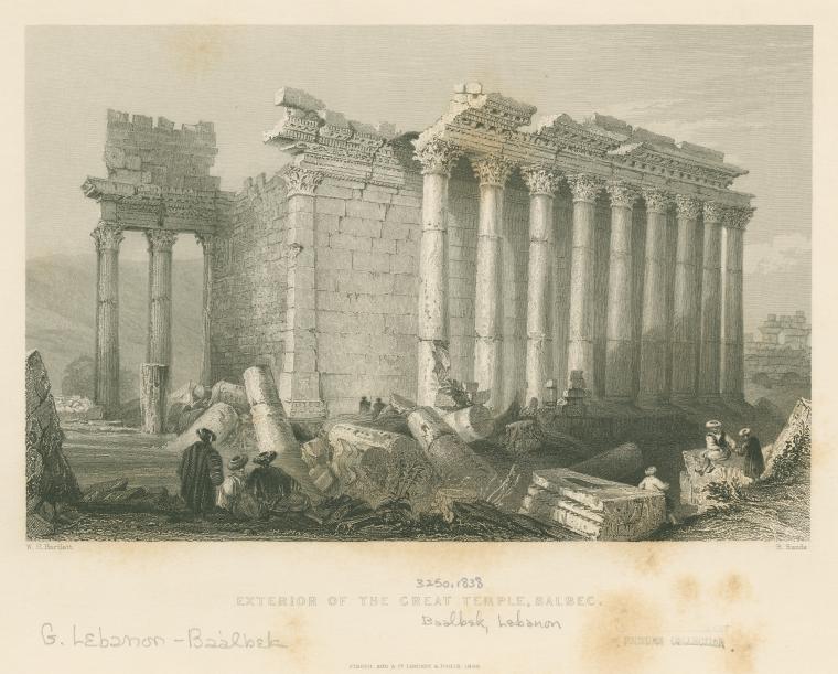 Exterior of the great temple, Balbec