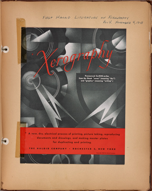 First Haloid literature on xerography