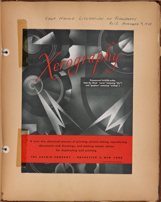 First Haloid literature on xerography
