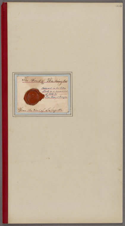 Head of Washington. From the seal of Lafayette