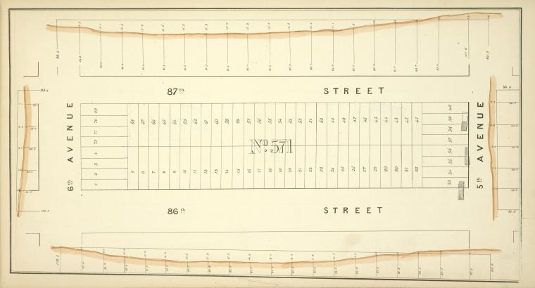 Block No. 571 Map bounded by 87th Street, 5th Avenue, 86th Street, 6th Avenue