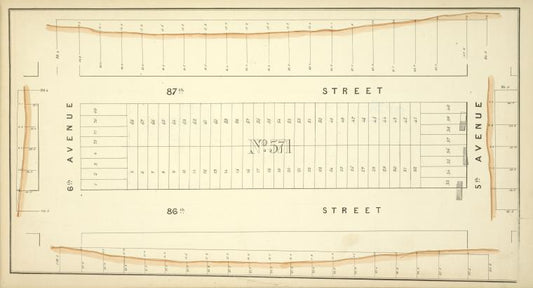 Block No. 571 Map bounded by 87th Street, 5th Avenue, 86th Street, 6th Avenue