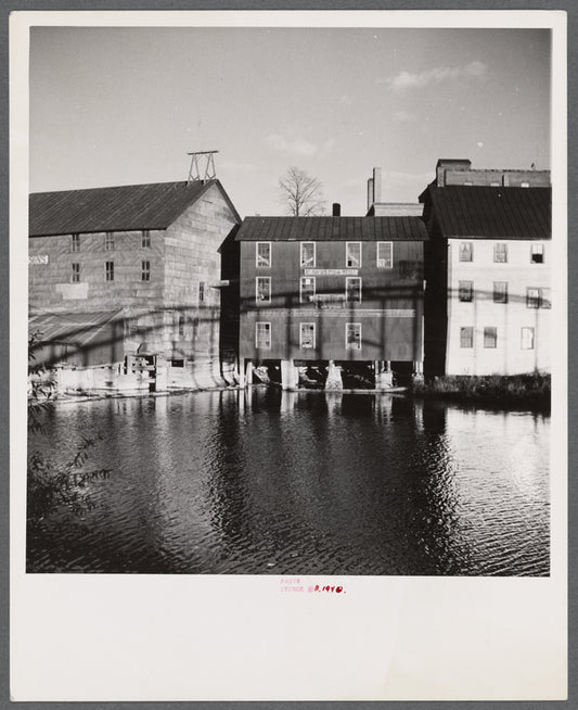 Houses along the river in Houlton, Maine.