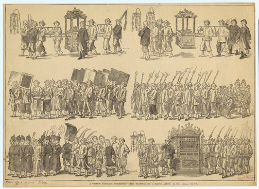 A Chinese marriage procession--from drawings by a native artist