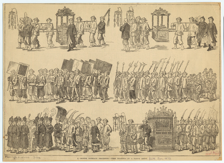 A Chinese marriage procession--from drawings by a native artist
