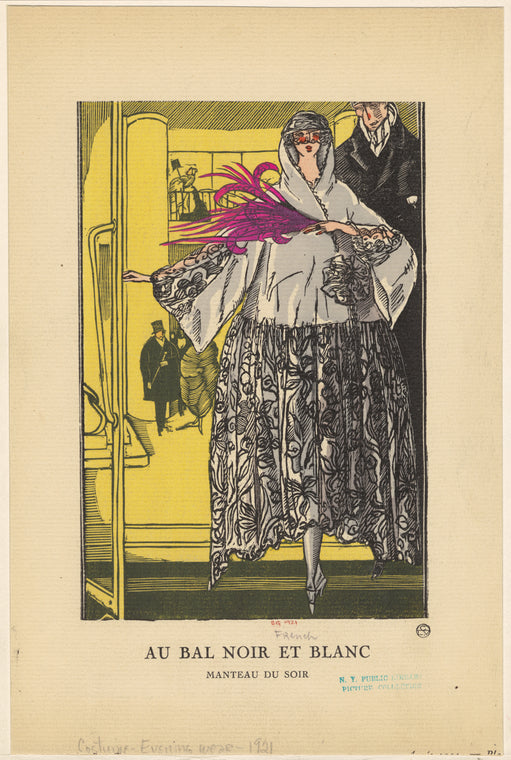 Au bal noir et blanc, manteau du soir