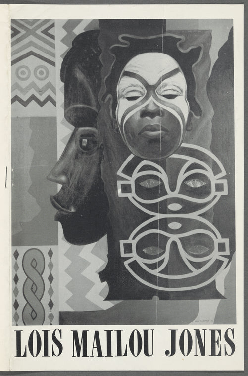 Pamphlet for "Lois Mailou Jones: In Retrospect" exhibition at Acts of Art, Inc.