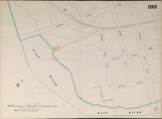 Bronx, V. 9, Double Page Plate No. 188 [Map bounded by Willow Ave., East 134th St., East River.]