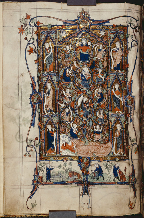 Full-page miniature of the Tree of Jesse
