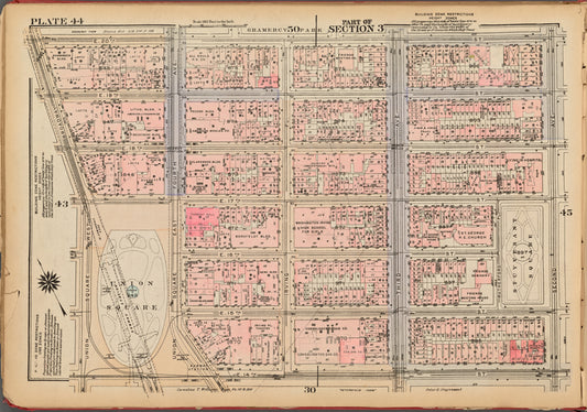 Plate 44, Part of Section 3: [Bounded by (Gramercy Park) E. 20th Street, Second Avenue, E. 14th Street, Union Square West and Broadway]