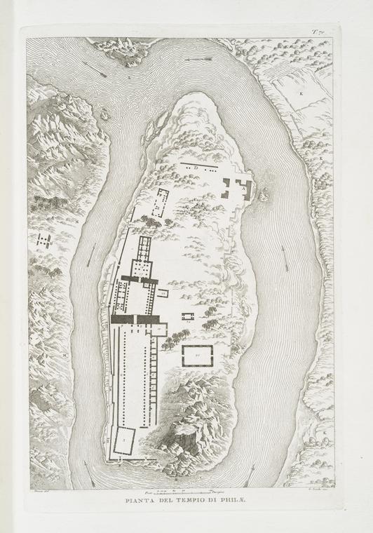 Pianta del tempio di Philæ.